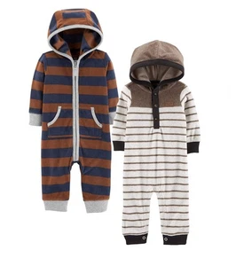 Tuta Carter's bambino ragazzo 2 pezzi in pile con cappuccio neonato - Foto 1 di 1