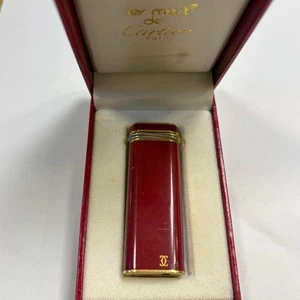 Cartier Gasfeuerzeug Gold Rot GEBRAUCHT - Bild 1 von 7