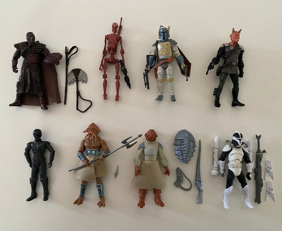 星球大战可动人偶宽松 8 件装,波巴·费特、K-3PZ、水肺克隆等 — 第 1/1 张图片