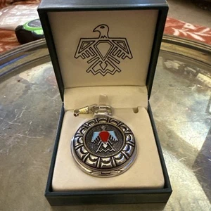 Native American Pocket Watch With Chain,Quartz Movement - Picture 1 of 15