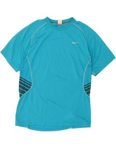 NIKE Mens T-Shirt Top 2XL Blue Colourblock Polyester AY11 - Picture 1 of 3