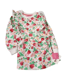 Isaac Mizrahi set pantaloncini gonna abito floreale fragola bambina 3T - Foto 1 di 8