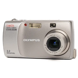 Olympus CAMEDIA C-310 ZOOM 3.2MP Silver Digital Camera Good - Picture 1 of 7