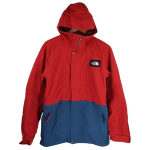 The North Face Turn It Up Hyvent Ski Jacket Mens Small Red Blue Hooded Rain Coat - Picture 1 of 15