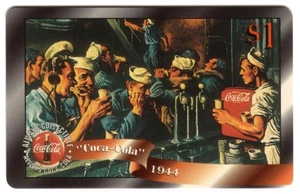 Coca-Cola '96 $1. WWII Sailors (1944) Coke Card #13 of 48 Phone Card - Picture 1 of 1