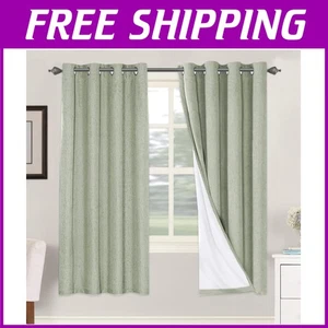 Leinen Verdunkelungsvorhänge 72 cm lang 100 % Absolu - Bild 1 von 10