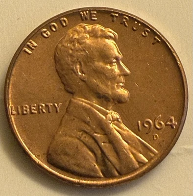 1964 D Penny, Rare Multiple Die-Cut Rim Errors, L On Rim, Beautiful Coin (P36) - Image 1 of 4