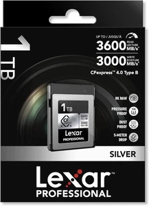 Lexar Professional CFexpress 4.0 Type B Silver Series 1TB 1 TB LCXEXS4001T-RNENG - Picture 1 of 9