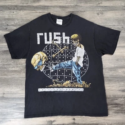 Camiseta De Colección 1991 Rush Roll The Bones Tour L 2009 Banda de Concierto de Música Desteñida Camiseta Foto 1 de 4