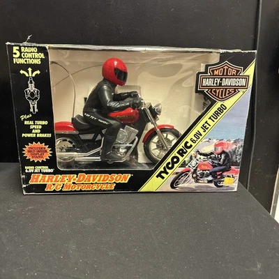 TYCO Remote Control 6V Jet Turbo HARLEY DAVIDSON Motorcycle Red Vintage 1994  - Image 1 of 4