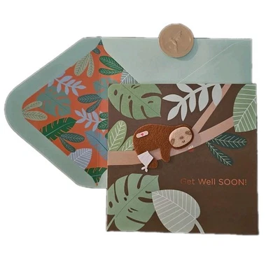 Papyrus Get Well Card Sloth 🦥 - Image 1 of 4