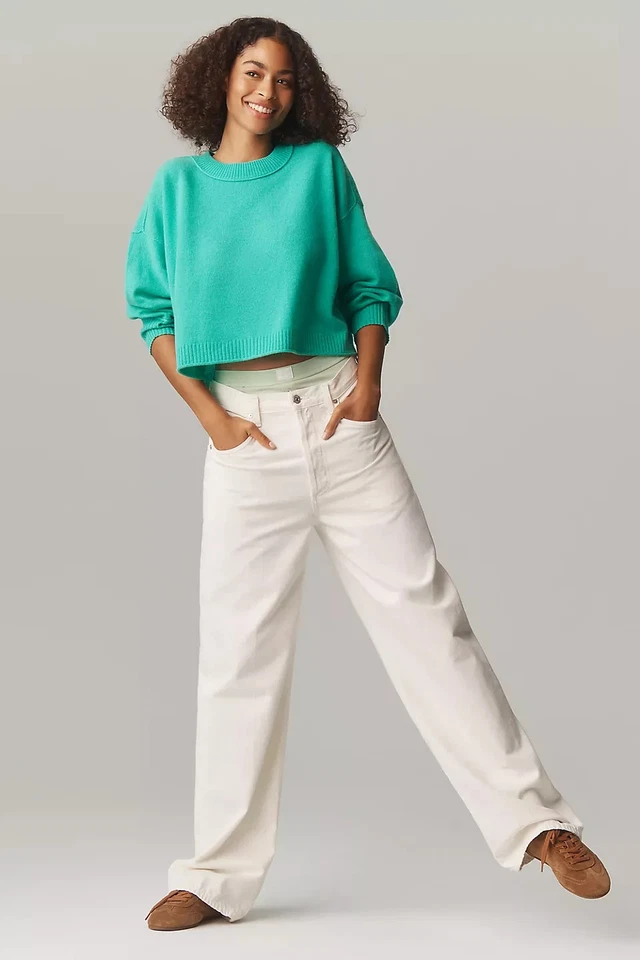 Anthropologie - Suéter Goldie Cashmere Manga Larga Cuello Redondo #4114086690252 Foto 1 de 1