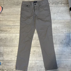 Polo Ralph Lauren Straight Leg Khaki Jeans Pants Boys Size 14 Flat Front Gray - Picture 1 of 6