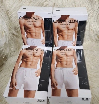Paquete de 12 boxers de punto 100 % algodón talla M Calvin Klein para hombre calce clásico Foto 1 de 4