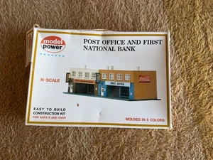 Model Power 1539, Post Office and First National Bank Model Kit, N Scale-4841 - Picture 1 of 3