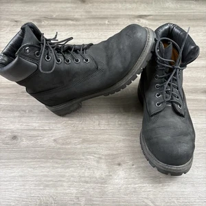 Timberland Botas Para Hombre Talla 7.5 Premium Negro Cuero Nubuck Bota de Trabajo - Imagen 1 de 24
