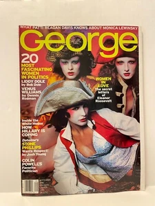 GEORGE MAGAZINE JFK Jr SEPTEMBER 1998 FASCINATING WOMEN Versace Models Hillary - Imagen 1 de 4