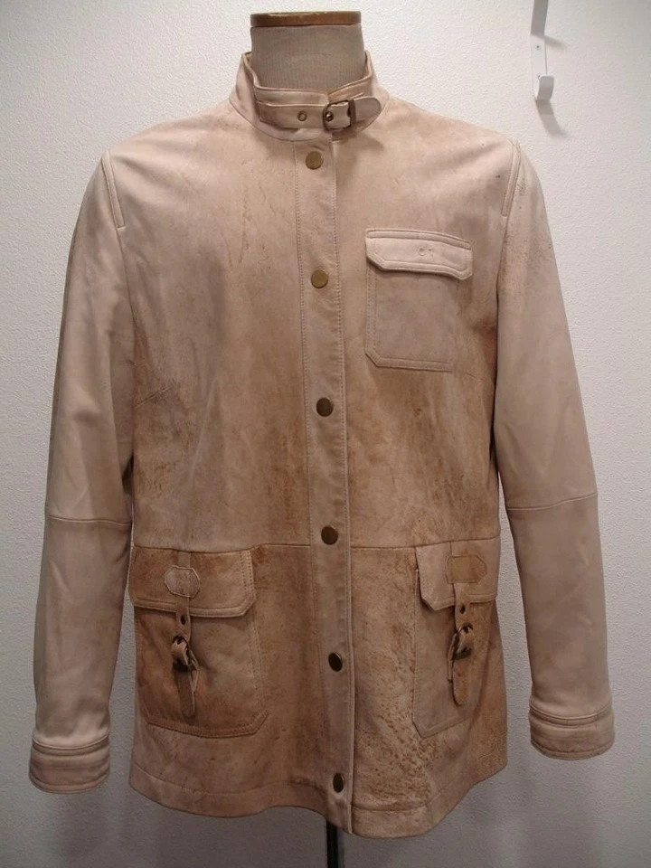 Chaqueta para mujer L Court One Gerry Weber cuero tostado chaqueta de vuelo café corredor moto Foto 1 de 4