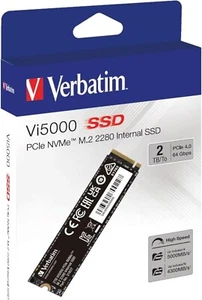 Verbatim Vi5000 2TB Internal SSD PCIe NVMe M.2 2280 5000MB/s Read 4300MB/s Write - Picture 1 of 3