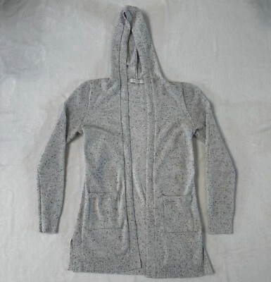 Verve Ami Womens M Hooded Long Length Open Front Cardigan Speckled 114186 - Imagem 1 de 4