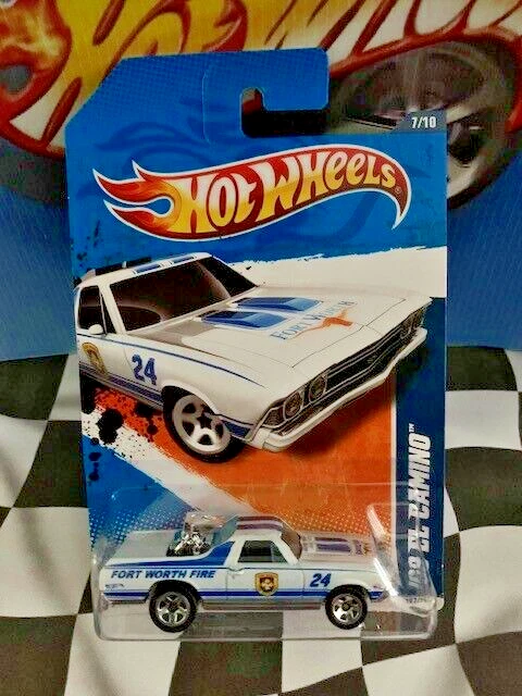 Hot Wheels 2011 HW Main Street 7/10 167 Chevrolet '68 El Camino WHITE 5SP Fire - Image 1 of 1