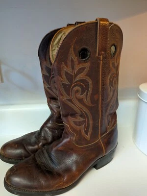 Botas de Vaquero de Cuero Durango Western Resistentes al Aceite FR5102 Talla 9 1/2EE Usadas Foto 1 de 4