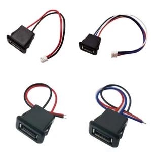 5Pcs Connectors Direct Pressure Welding Wire Type Female-Seat USB2.0 2pin 4pin - Afbeelding 1 van 10