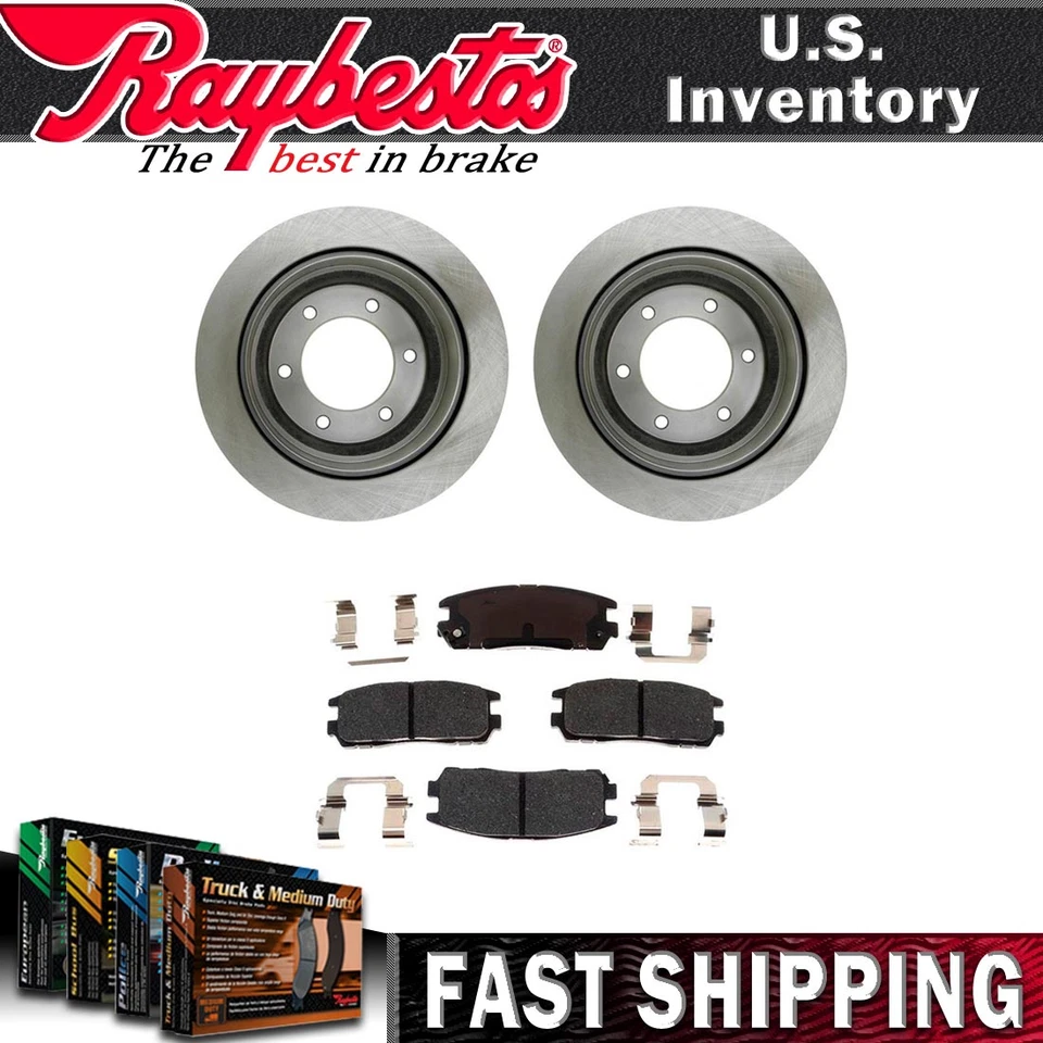 Rotores de freno traseros y pastillas de freno de cerámica con herrajes para Acura SLX 1998 Foto 1 de 4