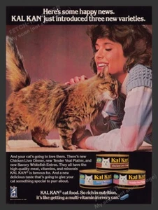Anuncio impreso Kal Kan década de 1980 1986 comida para gatos dama y su gato - Imagen 1 de 1