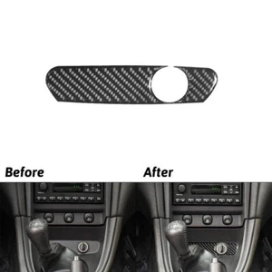 Carbon Fiber Center Console Cigarette Lighter Panel Cover For Ford Mustang 01-04 - Picture 1 of 8