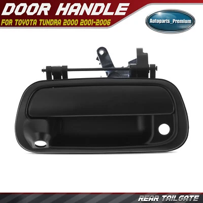 Manija de puerta trasera negra con cerradura y orificio de cámara para Toyota Tundra 2000-2006 Foto 1 de 4