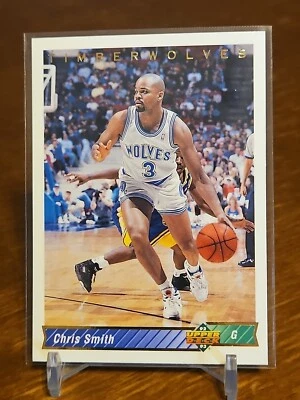 Chris Smith 1992 Upper Deck 401  Minnesota Timberwolves Rookie Basketball Card - Image 1 of 2