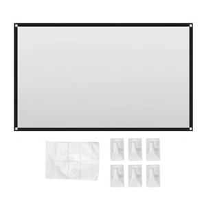 Portable Projector Screen for Home Theater Outdoor  White Foldable -Crease9121 - Bild 1 von 4