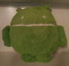 RZADKI Google Android 14" Pluszowy robot Wypchana zabawka Zielona biała lalka Poduszka Telefon