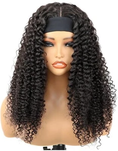 Vshow Kinky Curly Headband Wig Human Hair, 22 inch 180% Density - Picture 1 of 15