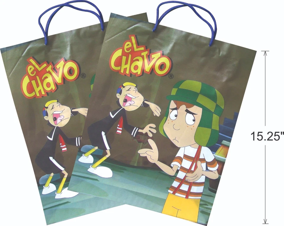 УПАКОВКА ИЗ 2 ЛИЦЕНЗИРОВАННЫХ ПОДАРОЧНЫХ ПАКЕТОВ «EL CHAVO 6» 15,25 x 12,40 x 3,50» - Изображение 1 из 1