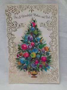 Tarjeta de felicitación MCM Gibson de colección ~ para una maravillosa madre y papá ~ sin usar - Imagen 1 de 12