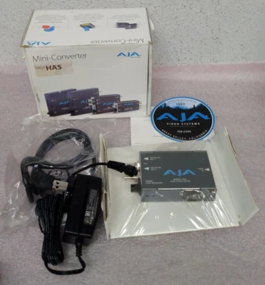 AJA  HA5 ( HA5-RO ) HDMI to HD/SD-SDI Converter Includes 1 Meter HDMI Cable - Image 1 of 4