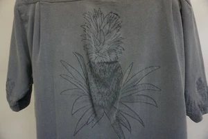 Tommy Bahama 100% Silk Pineapple Hawaiian Cornflower Blue Shirt Soft  - Picture 1 of 9