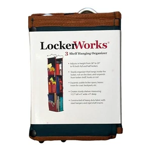 LockerWorks 3 Shelf Hanging Locker Organizer Green Orange - Picture 1 of 1