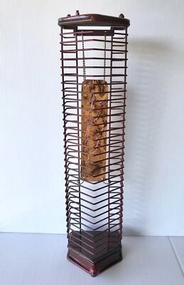 Soporte de almacenamiento de torre de CD de colección con cajón y arte de cobre para estuches delgados para joyas Foto 1 de 4