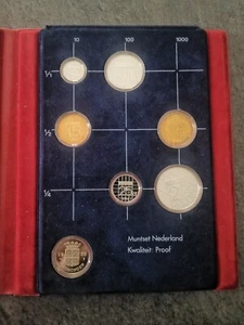 COFFRET BE PROOF 1988 PAYS BAS / NEDERLAND UNC CENTS & GULDEN SET - Picture 1 of 4