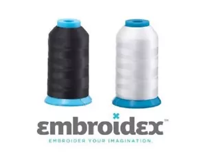 Set of 2 HUGE Bobbin Thread for Sewing And Embroidery Machine 1 Black & 1 White - Picture 1 of 1