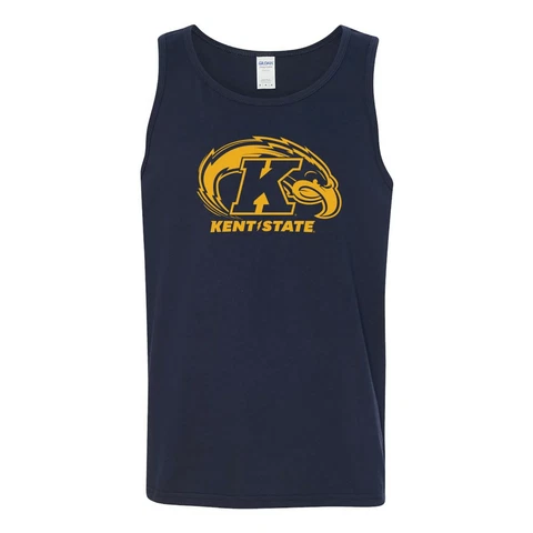 Kent State Golden Flashes Primary Logo University Sports Team Tank Top - Navy Cover