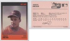 1989 Star Erie Orioles Aman Hicks #7