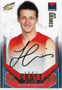 2008 Select Classic Draft Pick Signature (DPG14) Jack GRIMES Melbourne #172 :::: - Picture 1 of 1