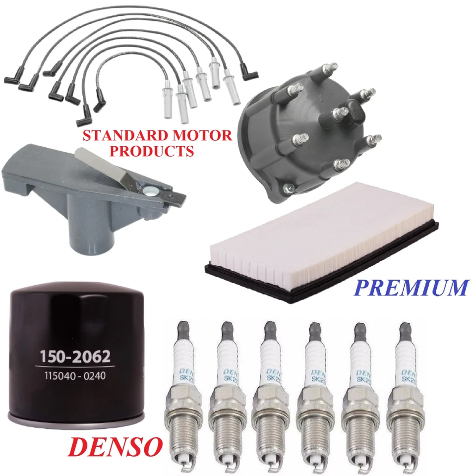 Tune Up Kit Filters Cap Wire Spark Plugs Fit DODGE RAM 1500 V6; 3.9L 1994-2001 - Image 1 of 1