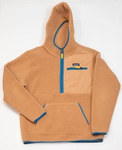 Patagonia Retro Pile Fleece Hoodie Jacket Uomo XL Tan Full Zip Hoodie Caldo - Foto 1 di 13