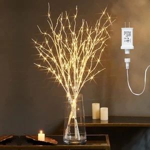 Lighted Branches 150 LED Fairy Lights with Timer 32In Plug In, Electric Lit Whit - Picture 1 of 9