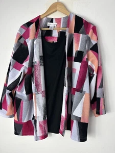 Fella Hamilton Top Womens Large Long Sleeve Multicoloured Ladies Geometric - Picture 1 of 11